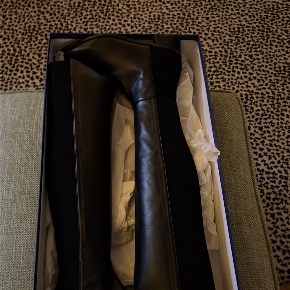 Stuart Weitzman Black Over the Knee Boots, Black Nappa